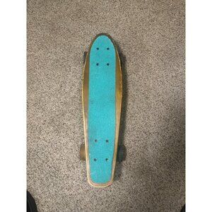 Kryptonics Vintage Cruiser Skateboard With Retro Wood Deck & Teal Grip Tape